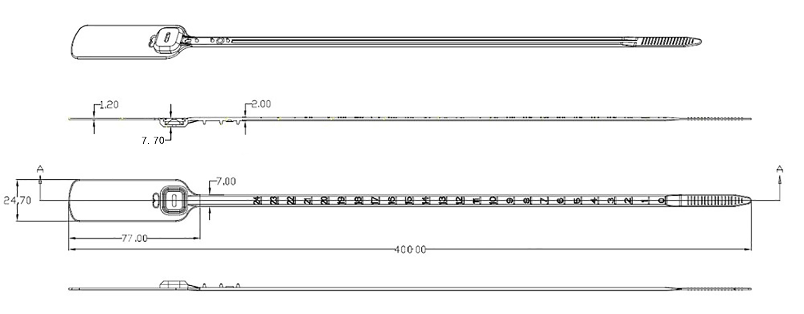 sigillo in plastica a prova di furto pilfer proof plastic seal