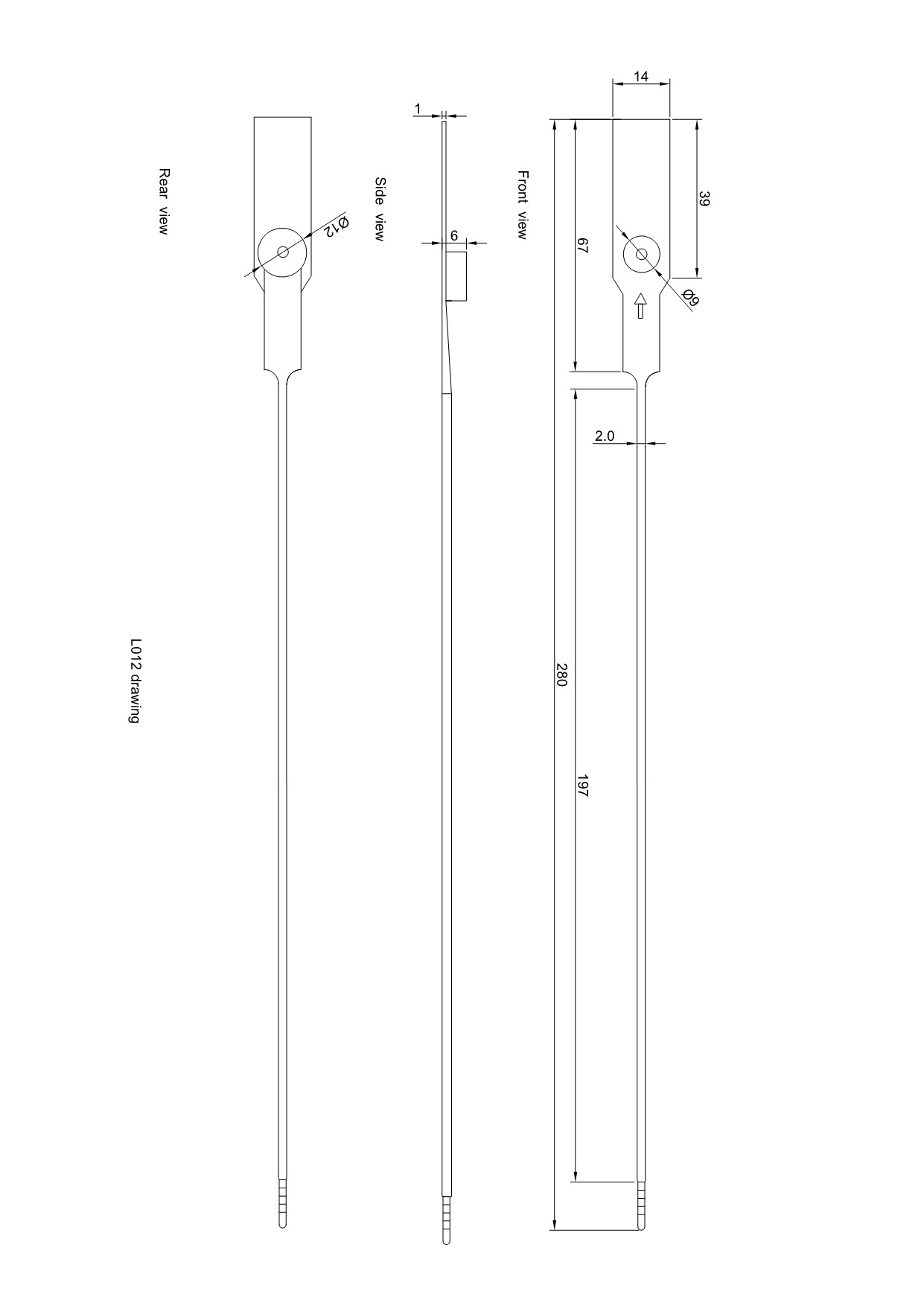 L012 Sigilli per camion in plastica personalizzati L012 Sigilli per camion in plastica personalizzati