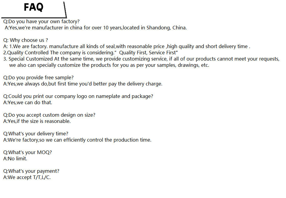 Sigillo del misuratore di torsione del produttore professionale Professional Manufacturer Twist Meter Seal