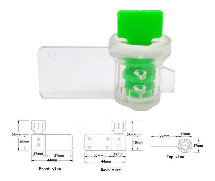 Sigillo del misuratore Twist trasparente antimanomissione Anti-tamper Twist Transparent Meter seal