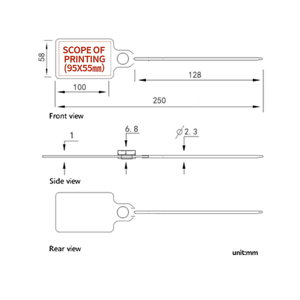 Etichette di spedizione per sigilli in plastica Plastic Seals Shipping Tags