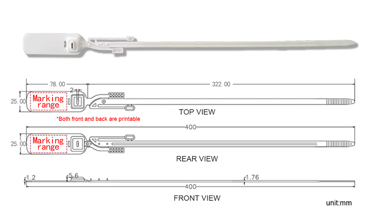 L025 Sigillo di alta sicurezza in plastica L025 Sigillo di alta sicurezza in plastica
